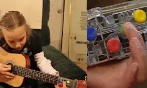 Guitar learning tool in action