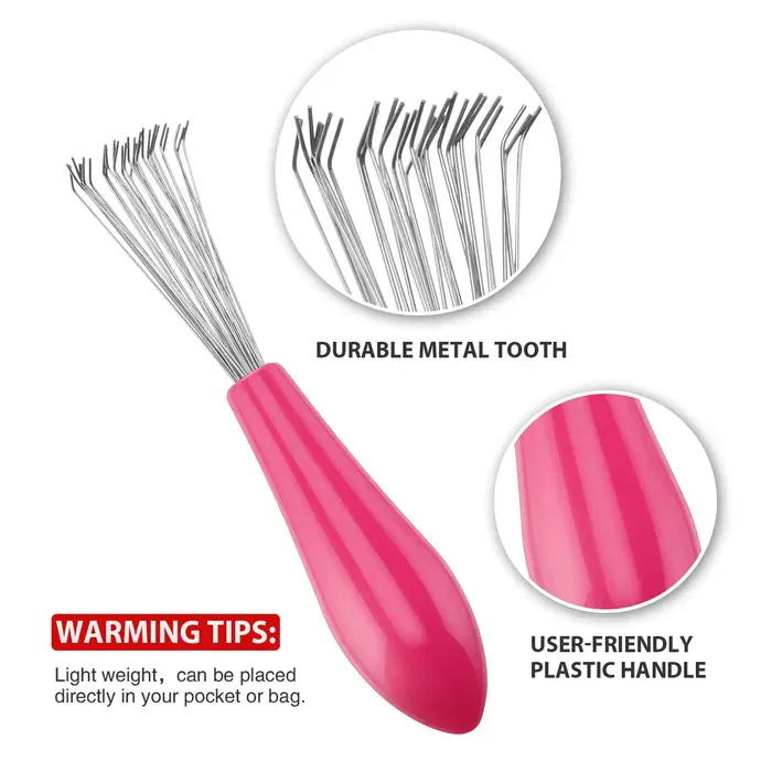 Mini hair brush cleaner