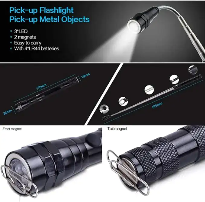 Flashlight in use